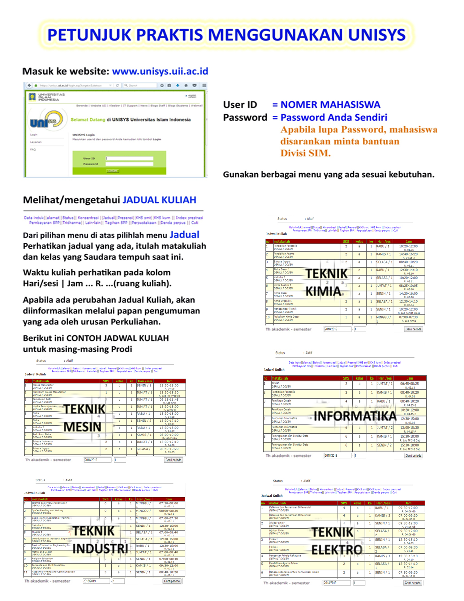 petunjuk unisys utk pemula