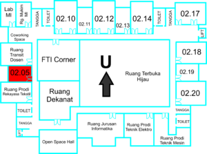 Peta Ruang Kelas FTI 02.05