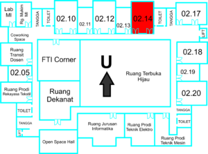 Peta Ruang Kelas FTI 02.14