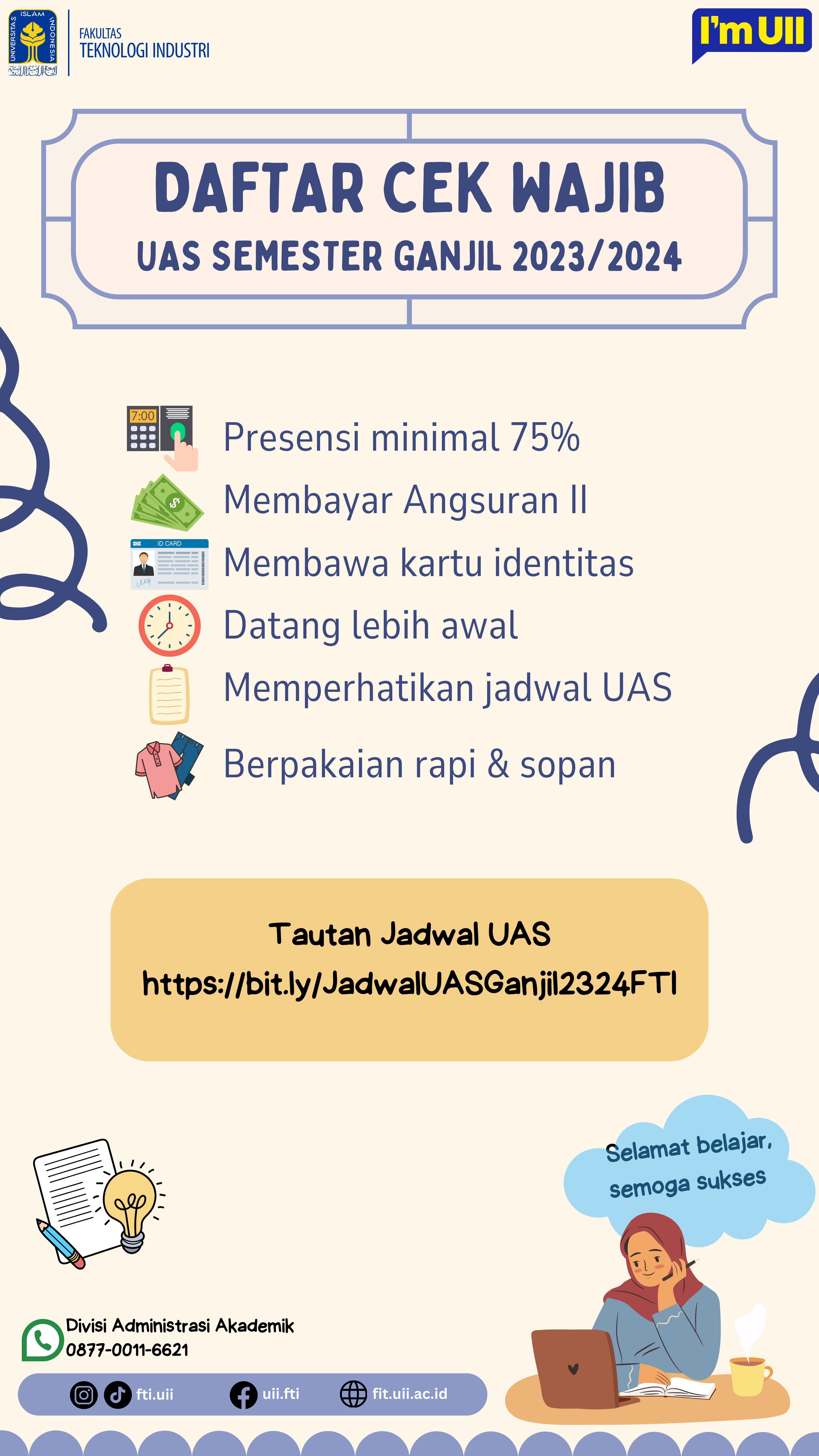 Informasi Jadwal Ujian Akhir Semester Ganjil 2023/2024